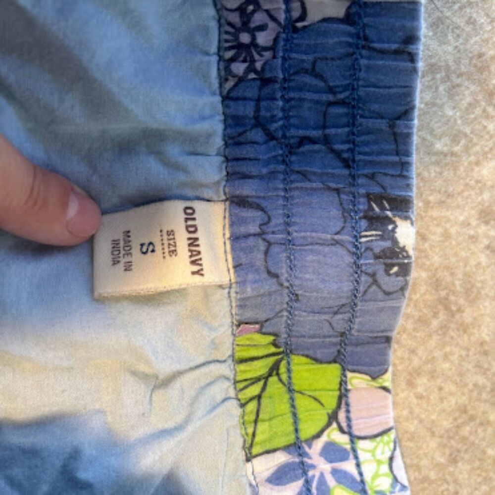 Old Navy Blue and Purple Floral Skirt Size Small - Picture 5 of 7